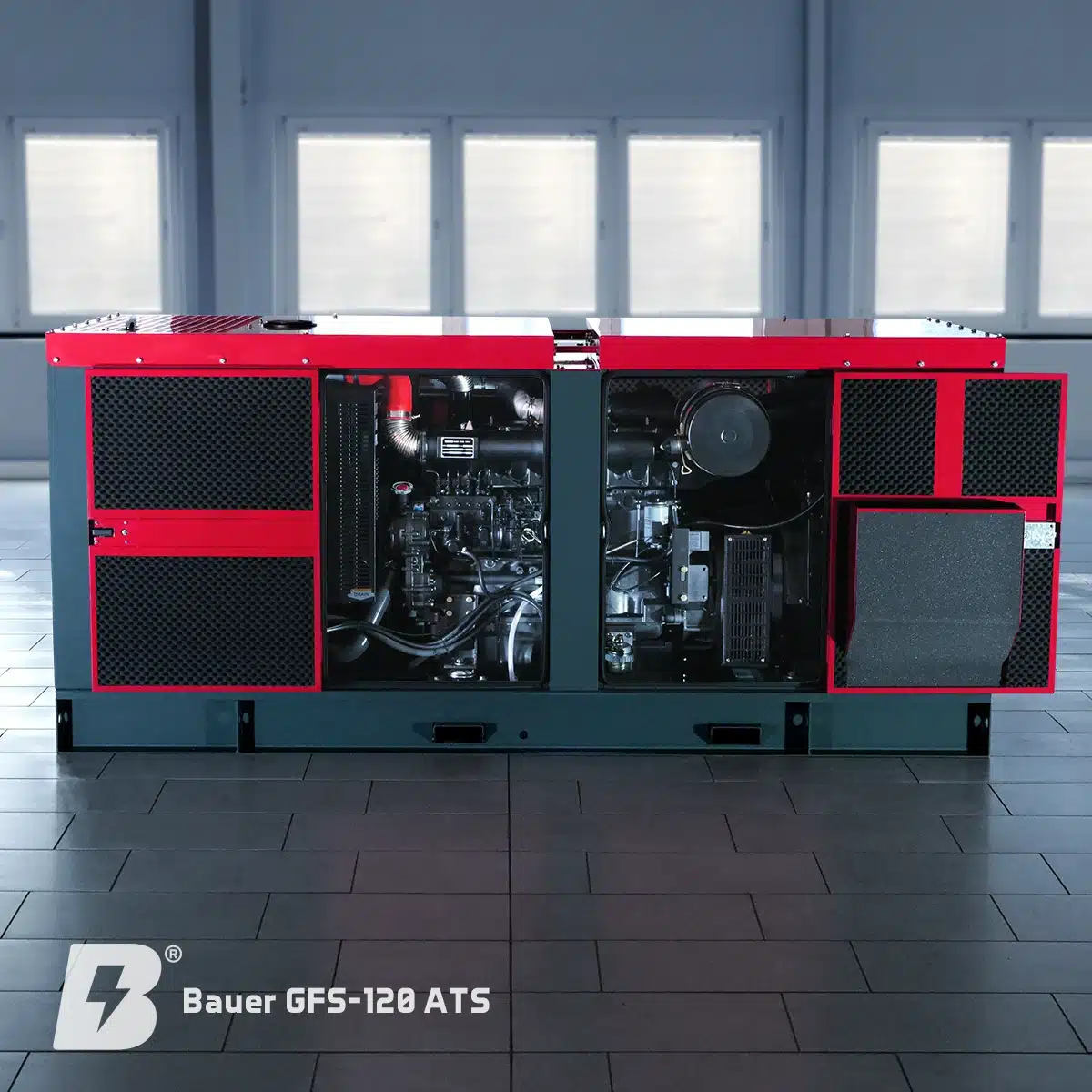 Bauer Generatoren, Bauer GFS-120 ATS, notstromaggregat diesel, generator, stromerzeuger, notstrom-generatoren, blackout, dunkelflaute, Stromausfall